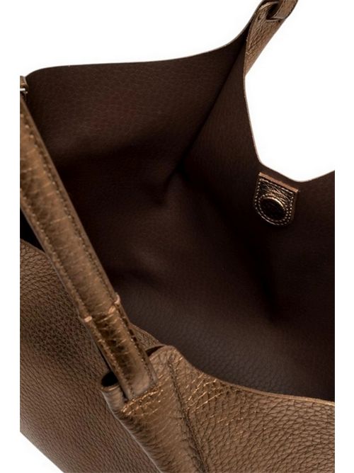 borsa donna dua grande in pelle oro Gianni Chiarini | BS9720RNGDBLTOASTED-T.MORO